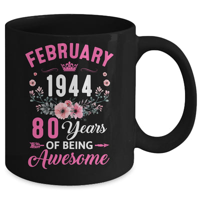 Since 1944 80 Years Old February 80th Birthday Women Mug | teecentury