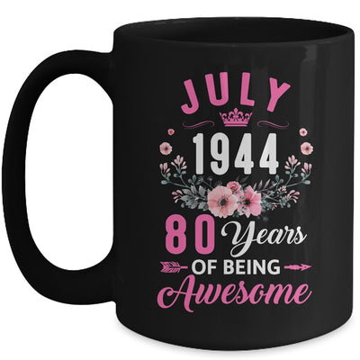 Since 1944 80 Years Old July 80th Birthday Women Mug | teecentury