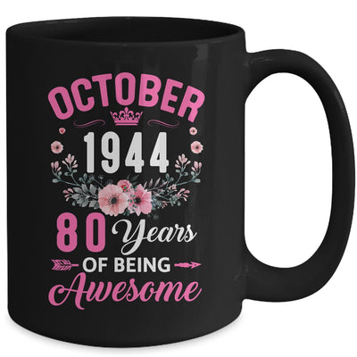 Since 1944 80 Years Old October 80th Birthday Women Mug | teecentury