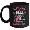 Since 1944 80 Years Old September 80th Birthday Women Mug | teecentury