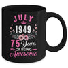 Since 1949 75 Years Old July 75th Birthday Women Mug | teecentury