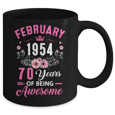 Since 1954 70 Years Old February 70th Birthday Women Mug | teecentury