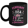 Since 1954 70 Years Old February 70th Birthday Women Mug | teecentury