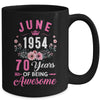 Since 1954 70 Years Old June 70th Birthday Women Mug | teecentury