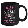 Since 1954 70 Years Old May 70th Birthday Women Mug | teecentury