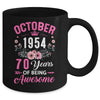 Since 1954 70 Years Old October 70th Birthday Women Mug | teecentury