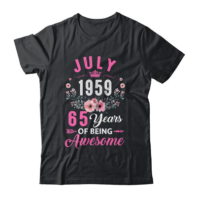 Since 1959 65 Years Old July 65th Birthday Women Shirt & Tank Top | teecentury