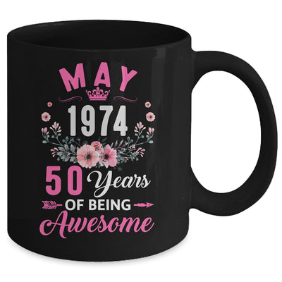 Since 1974 50 Years Old May 50th Birthday Women Mug | teecentury