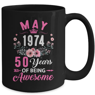 Since 1974 50 Years Old May 50th Birthday Women Mug | teecentury