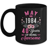 Since 1984 40 Years Old May 40th Birthday Women Mug | teecentury