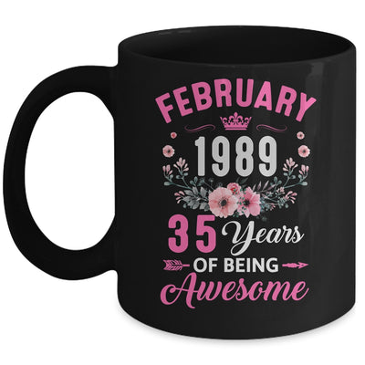 Since 1989 35 Years Old February 35th Birthday Women Mug | teecentury