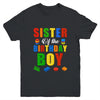 Sister Birthday Boy Master Builder Building Bricks Blocks Youth Shirt | teecentury