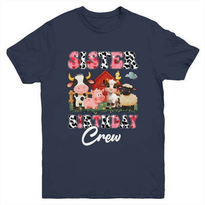 Sister Birthday Crew Farm Cow Birthday Boy Girl Family Youth Shirt | teecentury