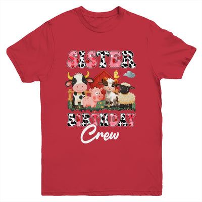Sister Birthday Crew Farm Cow Birthday Boy Girl Family Youth Shirt | teecentury