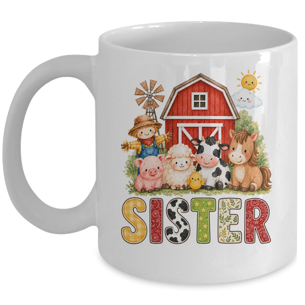 Sister Farm Cow 1St Birthday Girl Boy Matching Family Mug | teecentury