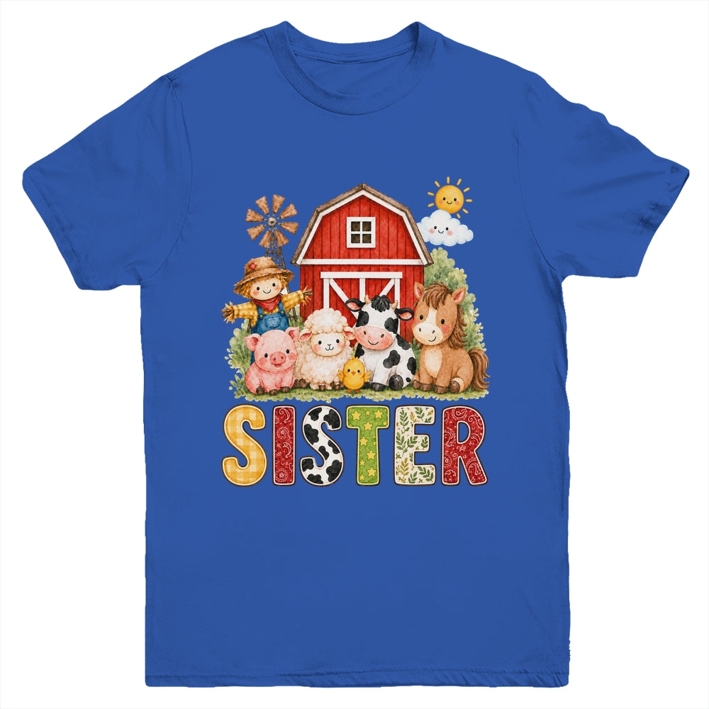 Sister Farm Cow 1St Birthday Girl Boy Matching Family Youth Shirt | teecentury
