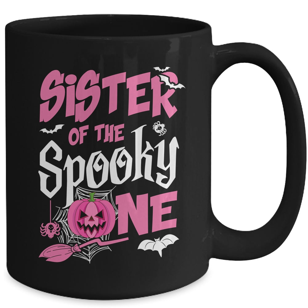 Sister Halloween 1st Birthday Girl Matching Family Spooky Mug | teecentury