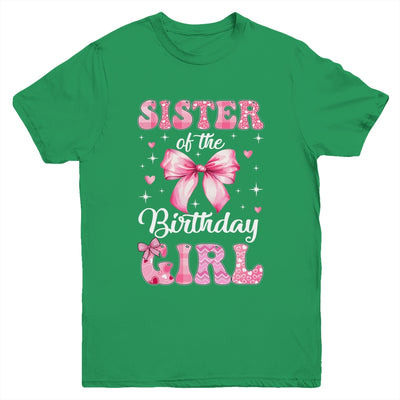 Sister Of Birthday Girl Coquette Bow Matching Family Youth Shirt | teecentury