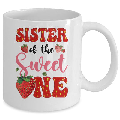 Sister Of Sweet One Strawberry Frist 1st Birthday Girl Mug | teecentury