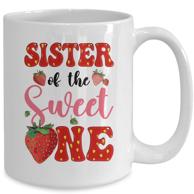 Sister Of Sweet One Strawberry Frist 1st Birthday Girl Mug | teecentury