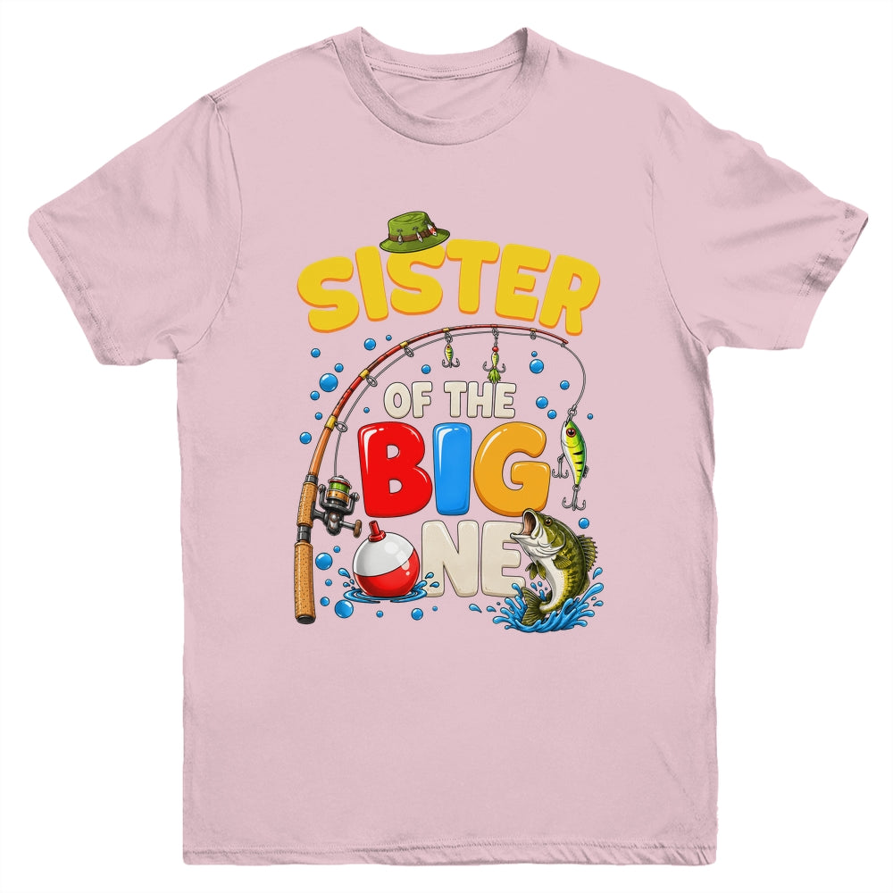 Sister Of The Big One Fishing Birthday Boy Family Party Youth Shirt | teecentury