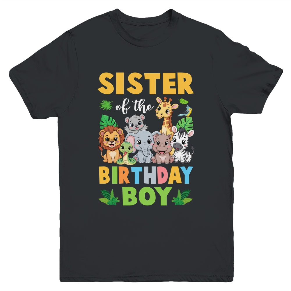 Sister Of The Birthday Boy Kids Safari Jungle Animal Youth Shirt | teecentury