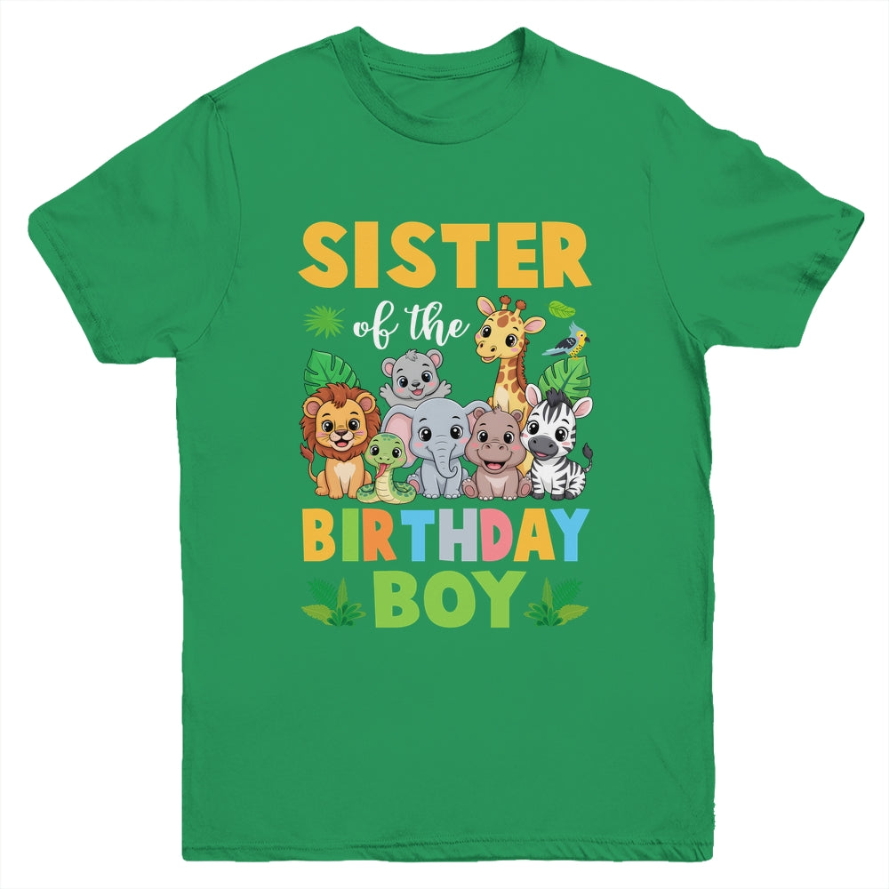 Sister Of The Birthday Boy Kids Safari Jungle Animal Youth Shirt | teecentury