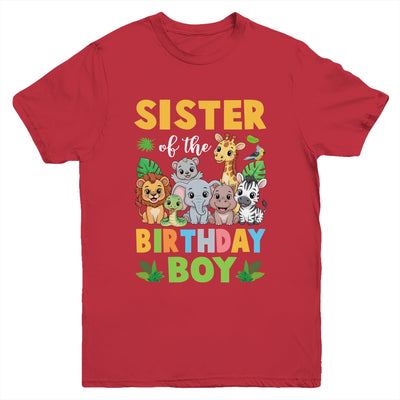 Sister Of The Birthday Boy Kids Safari Jungle Animal Youth Shirt | teecentury