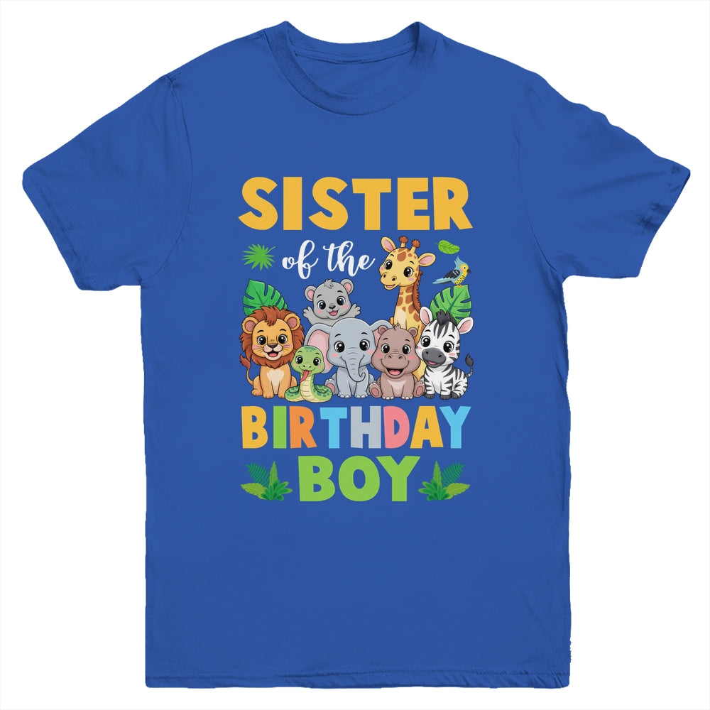 Sister Of The Birthday Boy Kids Safari Jungle Animal Youth Shirt | teecentury
