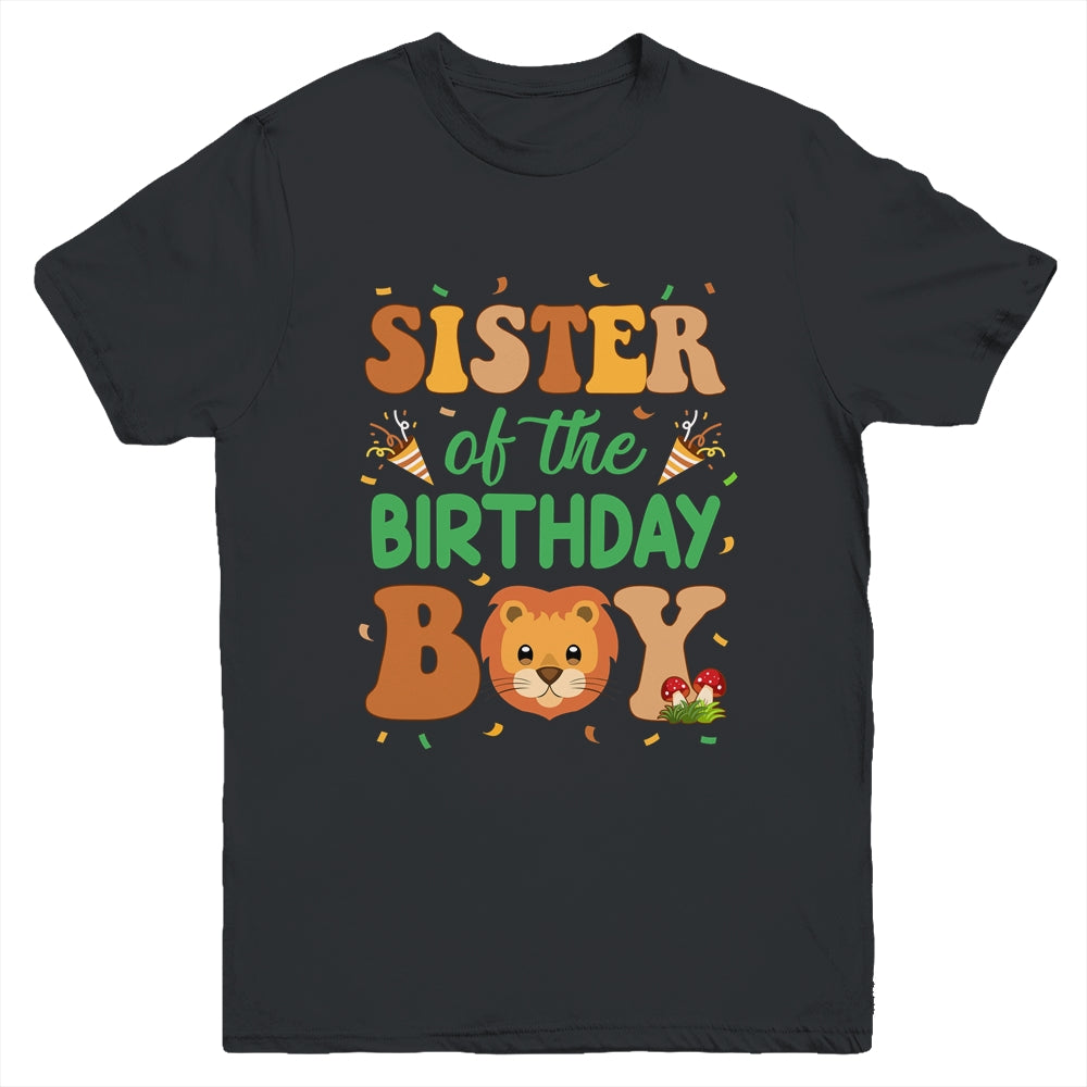 Sister Of The Birthday Boy Lion Family Party Decorations Youth Shirt | teecentury