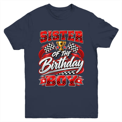 Sister Of The Birthday Boy Race Car Family Pit Crew Youth Shirt | teecentury