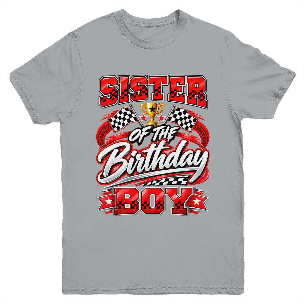 Sister Of The Birthday Boy Race Car Family Pit Crew Youth Shirt | teecentury
