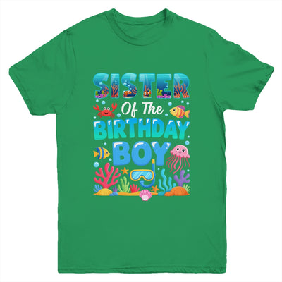 Sister Of The Birthday Boy Sea Animals Ocean Aquarium Youth Shirt | teecentury