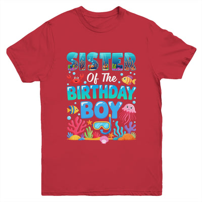 Sister Of The Birthday Boy Sea Animals Ocean Aquarium Youth Shirt | teecentury