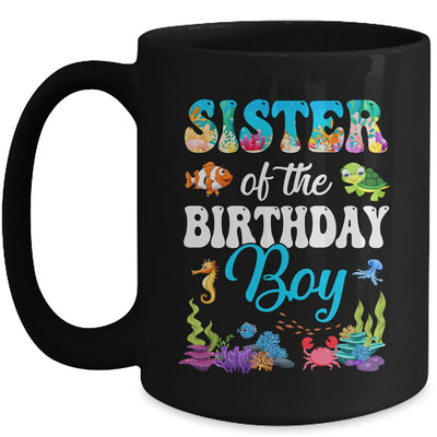 Sister Of The Birthday Boy Sea Fish Ocean Aquarium Party Mug | teecentury