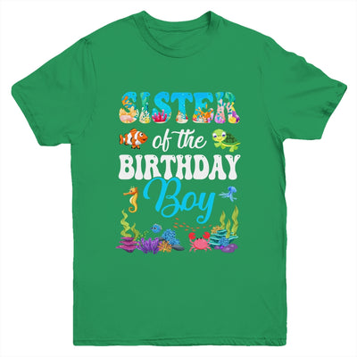 Sister Of The Birthday Boy Sea Fish Ocean Aquarium Party Youth Shirt | teecentury