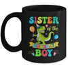 Sister Of The Birthday Boy T-Rex Dinosaur Birthday Party Mug | teecentury