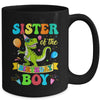 Sister Of The Birthday Boy T-Rex Dinosaur Birthday Party Mug | teecentury