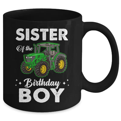 Sister Of The Birthday Boy Tractors Farm Party Farmer Mug | teecentury