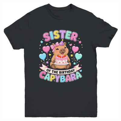 Sister Of The Birthday Capybara Birthday Girl Family Youth Shirt | teecentury