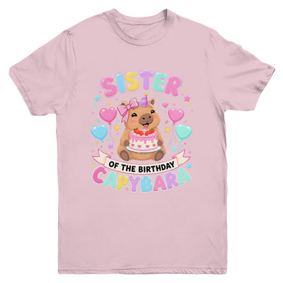 Sister Of The Birthday Capybara Birthday Girl Family Youth Shirt | teecentury