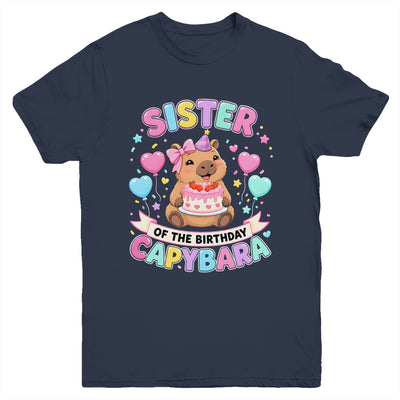 Sister Of The Birthday Capybara Birthday Girl Family Youth Shirt | teecentury