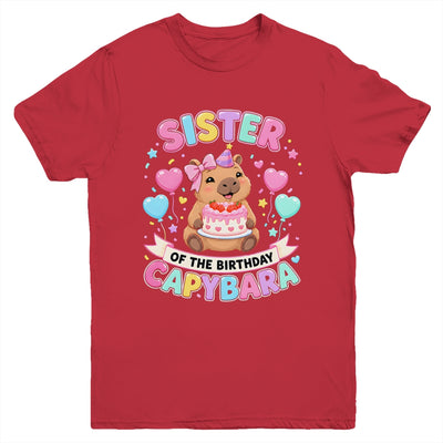 Sister Of The Birthday Capybara Birthday Girl Family Youth Shirt | teecentury