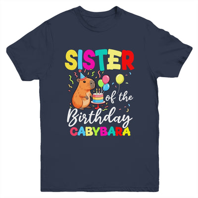 Sister Of The Birthday Capybara Girl Bday Party Family Youth Shirt | teecentury