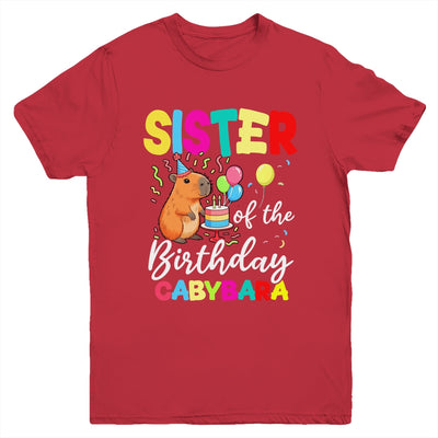 Sister Of The Birthday Capybara Girl Bday Party Family Youth Shirt | teecentury