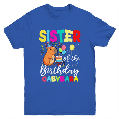 Sister Of The Birthday Capybara Girl Bday Party Family Youth Shirt | teecentury
