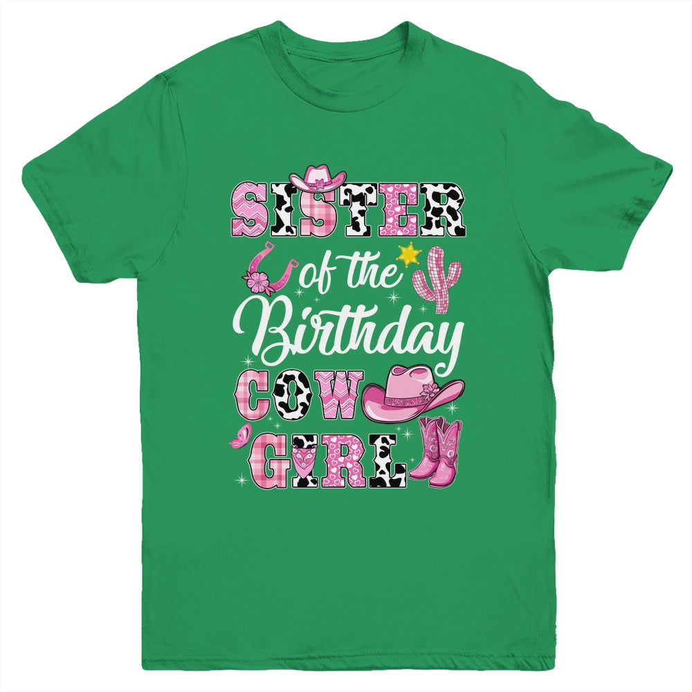 Sister Of The Birthday Cow Girl Western Cowgirl 1st Birthday Youth Shirt | teecentury