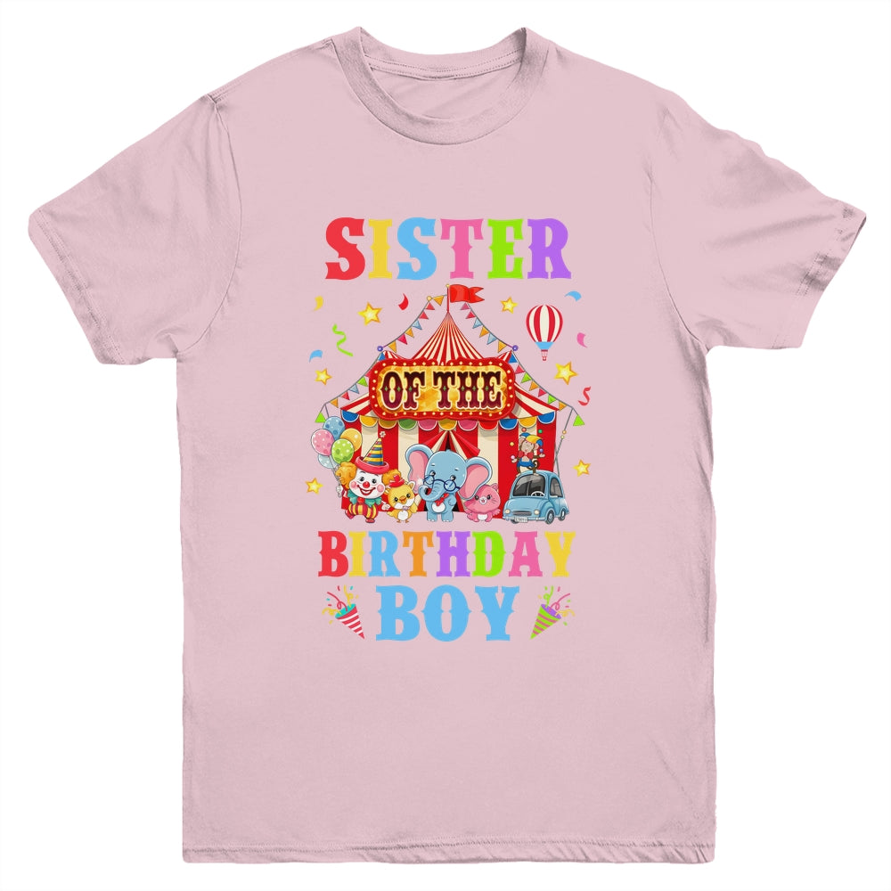 Sister Of The Birthday For Boy Circus Carnival Theme Party Youth Shirt | teecentury