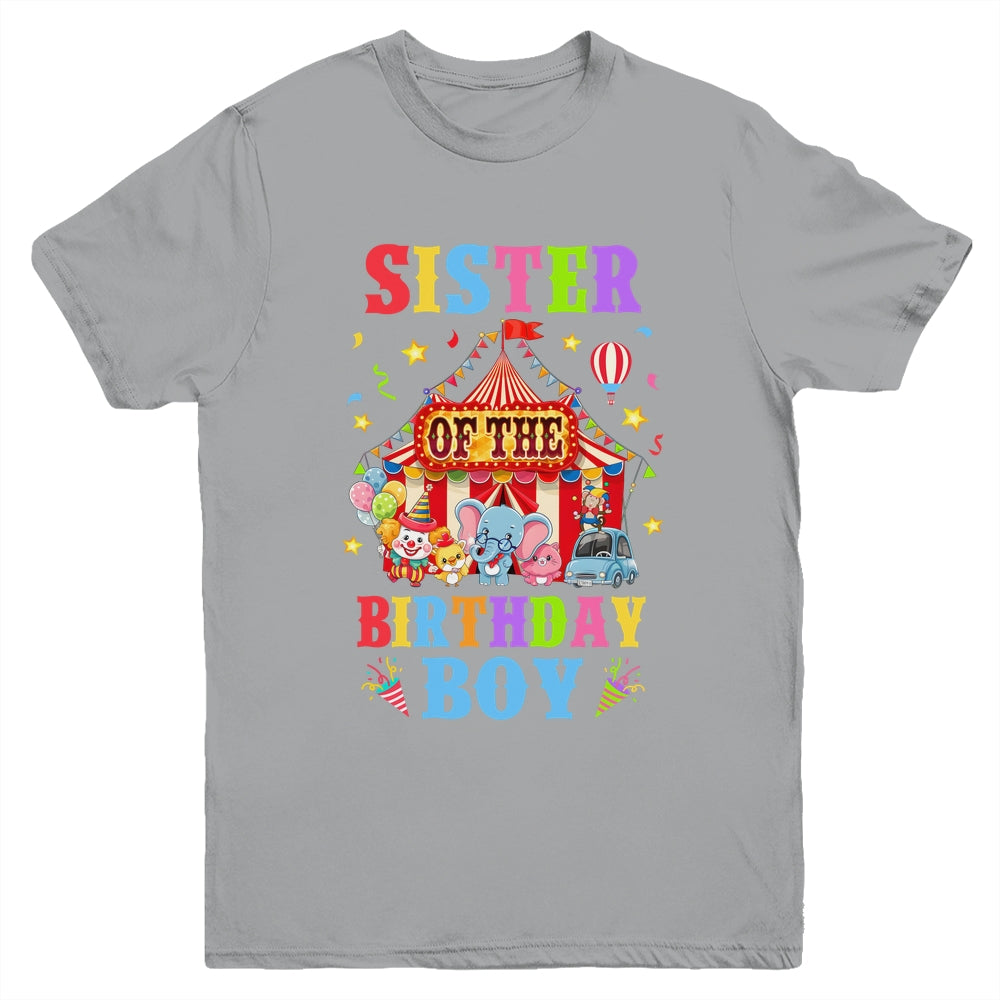 Sister Of The Birthday For Boy Circus Carnival Theme Party Youth Shirt | teecentury