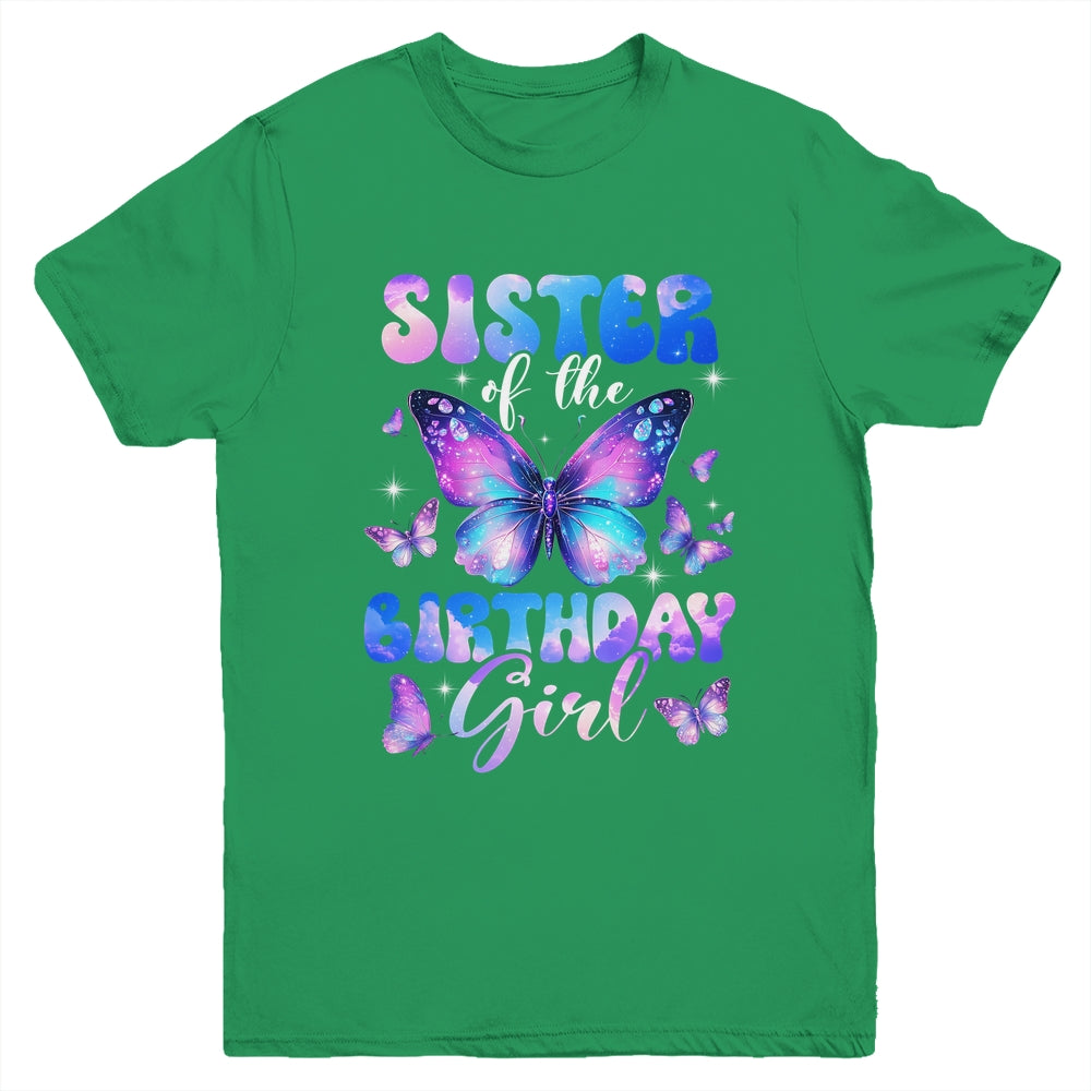 Sister Of The Birthday Girl Butterfly Family Matching Youth Shirt | teecentury